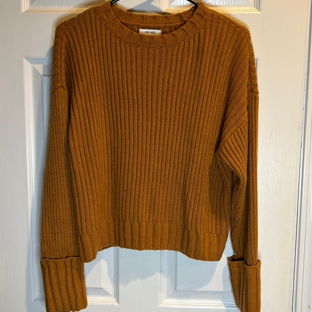 Nine West Rib Crewneck Sweater Size Medium